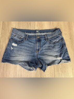 Old Navy Women’s Blue Jean Denim Cut Off Distressed Shorts Size 10